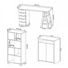 Escritório Completo Spirit 6 Portas 5 Gavetas Nogal/branco -
