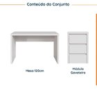 Escrivanha Com Gaveteiro 170cm Ficus Cabecasa Madeiramadeira