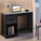 Escrivaninha 02 Gavetas Flora Wow Preto Fosco Conquista Móveis