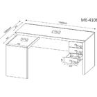 Escrivaninha 03 Gavetas Reversível Me4106 Tecno Mobili