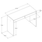 Escrivaninha 100cm 2 Gavetas Home Office Mania De Móveis Bran