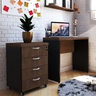 Escrivaninha 100cmx42cm 100cm Preto E Ameixa Negra Preto/amei