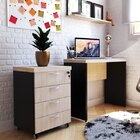 Escrivaninha 100cmx42cm 100cm Preto E Geneve Preto/geneve