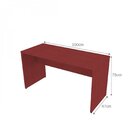 Escrivaninha 100cmx47cm 15mm Bramov Móveis Vermelho