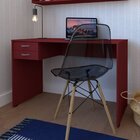 Escrivaninha 100cmx47cm 15mm Bramov Móveis Vermelho