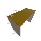 Escrivaninha 100cmx47cm Com Caixa De Tomada 100cm Branco E Am