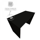 Escrivaninha 100cmx47cm Com Caixa De Tomada 100cm Preto Preto