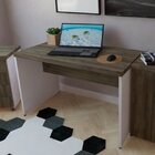 Escrivaninha 100cmx60cm 40mm Branco/ameixa Negra