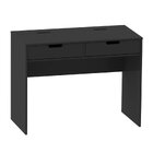 Escrivaninha 103cm 2 Gavetas New Escritório Preto Ac