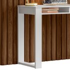 Escrivaninha 104,5cm Com Painel Ripado E 2 Nichos Office Hous