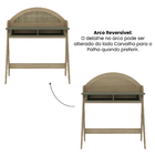 Escrivaninha 107x90x53cm Carvalho com Menta Madeira Ceci Artely