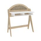 Escrivaninha 107x90x53cm Naturale com Branco Madeira Ceci Artely