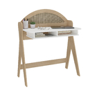 Escrivaninha 107x90x53cm Naturale com Branco Madeira Ceci Artely