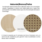 Escrivaninha 107x90x53cm Naturale com Branco Madeira Ceci Artely