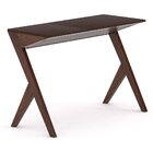 Escrivaninha 108,5cm Madeira Maciça Tampo Com Divisória Inter