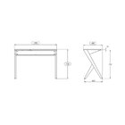 Escrivaninha 108,5cm Madeira Maciça Tampo Com Divisória Inter