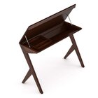 Escrivaninha 108,5cm Madeira Maciça Tampo Com Divisória Inter