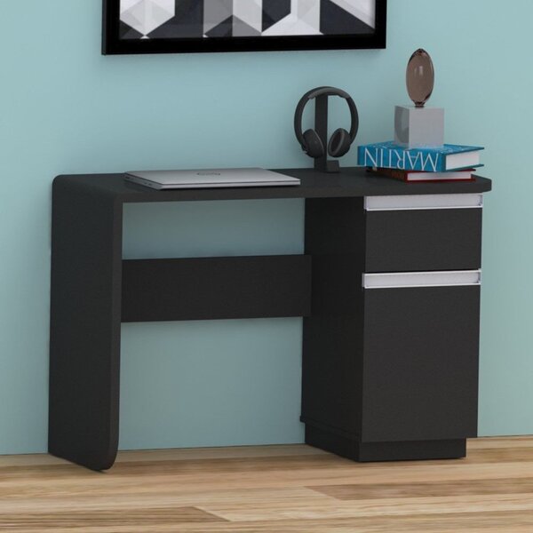 Escrivaninha 110cm 1 Porta 1 Gaveta Office Click Olivar Preto