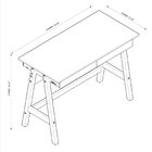 Escrivaninha 110cm Pés Em Madeira Maciça Old  Branco/amêndoa
