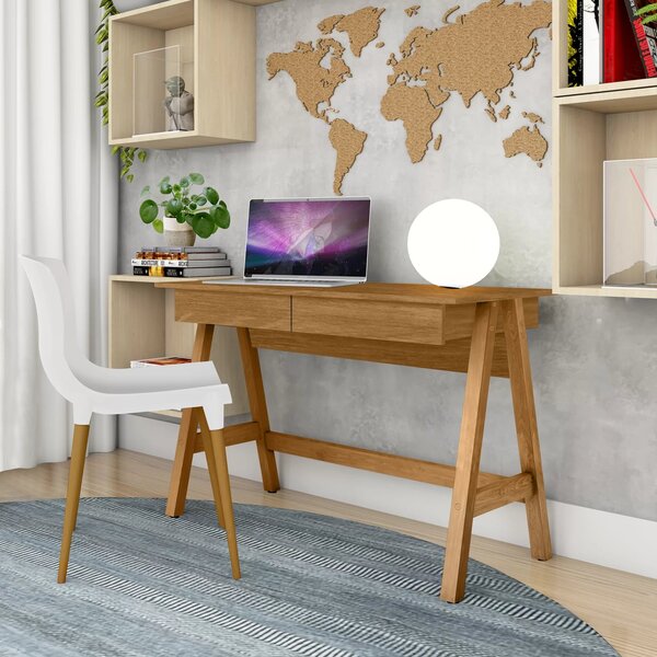 Escrivaninha 110cm Pés Em Madeira Maciça Old  Nature