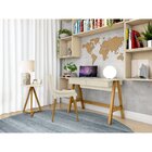 Escrivaninha 110cm Pés Em Madeira Maciça Old  Off White/amênd