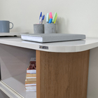 Escrivaninha 118,5x45cm Cinamomo com Off White MDP Artely