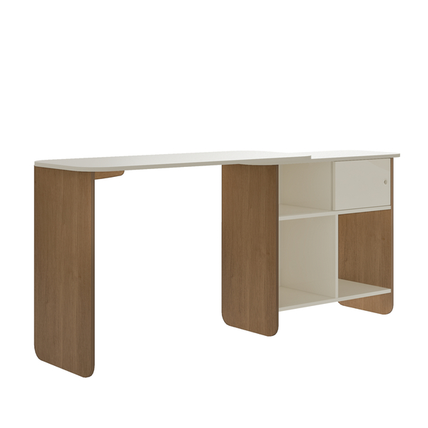 Escrivaninha 118,5x45cm Cinamomo com Off White MDP Artely