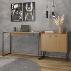 Escrivaninha 120cm 1 Gaveta Com Armário Para Escritório Baixo