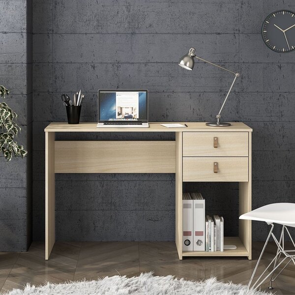 Escrivaninha 120cm 2 Gavetas Filadélfia Espresso Móveis Branc