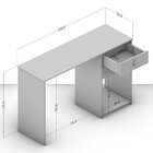 Escrivaninha 120cm 2 Gavetas Filadélfia Espresso Móveis Branco
