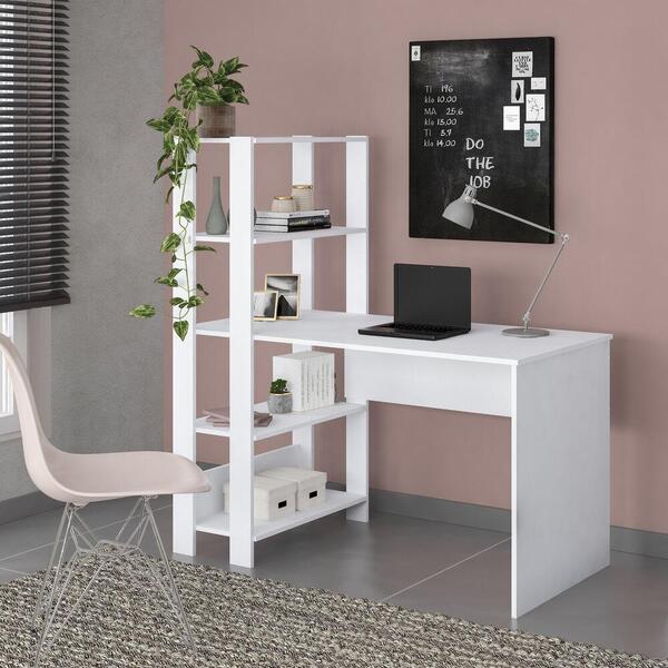 Escrivaninha 120cm Com Estante Lateral Multimóveis Cr25207