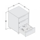 Escrivaninha 120cm Com Gaveteiro 3 Gavetas Industrial Ciplafe