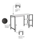 Escrivaninha 120cm Iron Com 2 Prateleiras Espresso Móveis Bra