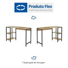Escrivaninha 120cm Iron Com 2 Prateleiras Espresso Móveis Mel