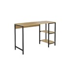 Escrivaninha 120cm Iron Com 2 Prateleiras Espresso Móveis Mel