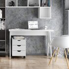 Escrivaninha 120cm Magnólia Com Gaveteiro 3 Gavetas Lomo Falkk