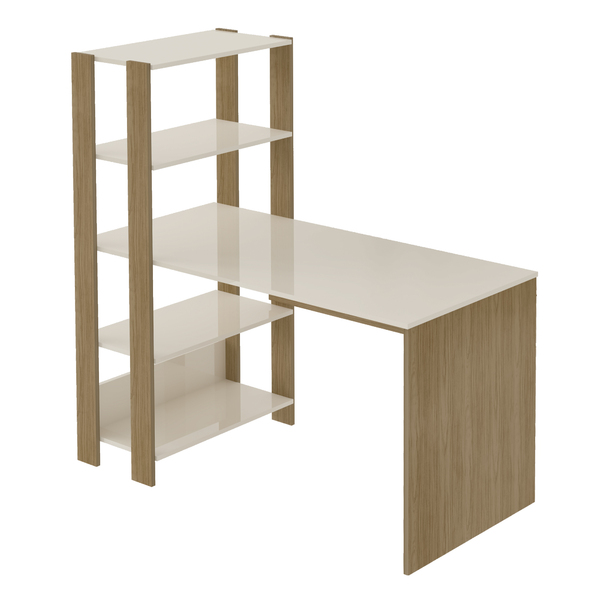 Escrivaninha 120x63cm Off White com Carvalho MDP Artely