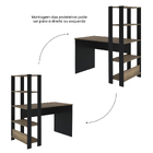 Escrivaninha 120x63cm Pinho com Preto MDP Artely