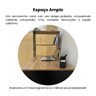 Escrivaninha 120x63cm Pinho com Preto MDP Artely