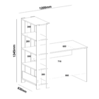 Escrivaninha 120x63cm Pinho com Preto MDP Artely