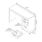 Escrivaninha 121cm 2 Gavetas Espanha Notável Freijó