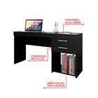 Escrivaninha 121cm 2 Gavetas Espanha Notável Preto