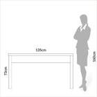 Escrivaninha 135cm Industrial Retangular Em Mdf Freijó Off Wh