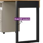 Escrivaninha 136cm 2 Gavetas 1 Nicho Design Linea Brasil