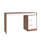 Escrivaninha 177cm 3 Gavetas Mdp Brv Móveis Castanho/branco