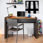 Escrivaninha 1 Gaveta 120cm Smart Colibri Preto/noce Milano