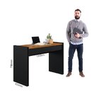 Escrivaninha 1 Gaveta 120cm Smart Colibri Preto/noce Milano