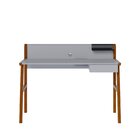 Escrivaninha 1 Gaveta 127cm Com Passa Fio Job  Cinza