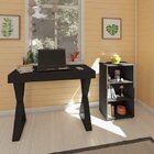 Escrivaninha 1 Gaveta 2 Prateleiras Pé Em X Veneza E Estante