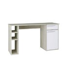 Escrivaninha 1 Gaveta 3 Nichos Franklin Espresso Móveis Branc